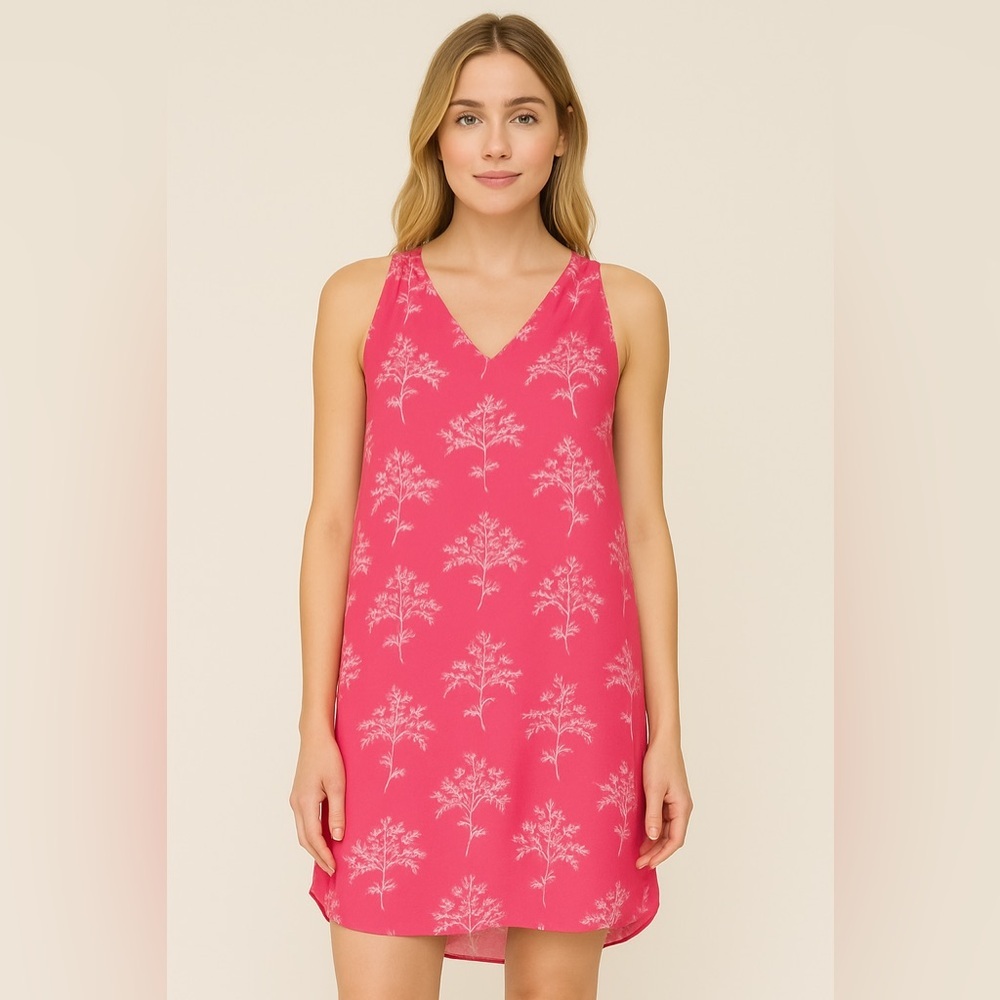 GAP Pink Dress Womens Small Rayon Viscose Tie Back Summer Beach Dress Shift Pink